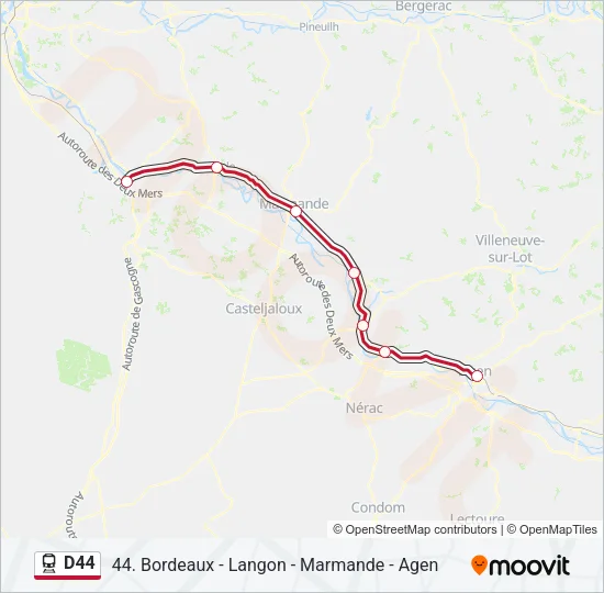 D44 Train Line Map
