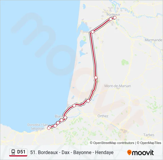 D51 Train Line Map