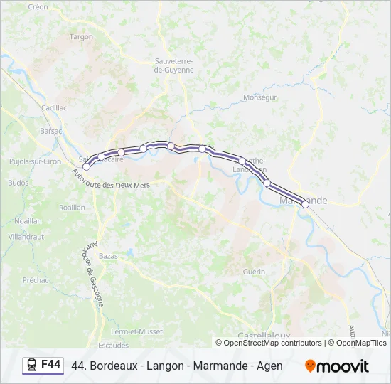 F44 Train Line Map