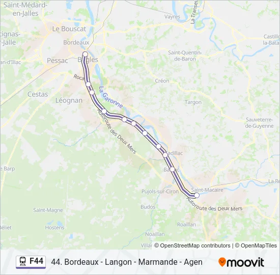 F44 Train Line Map