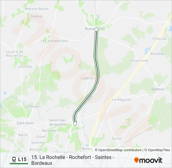 L15 Train Line Map