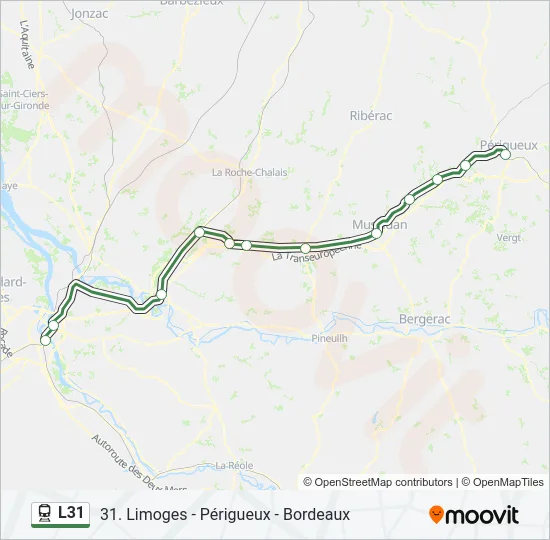 L31 Train Line Map