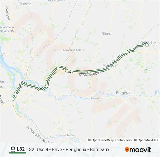 L32 Train Line Map