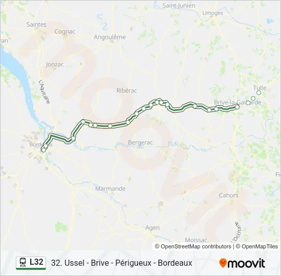 L32 Train Line Map
