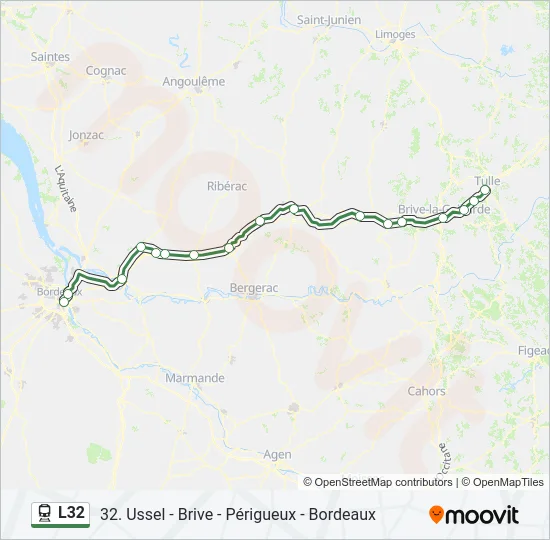 L32 Train Line Map