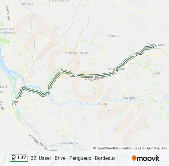 L32 Train Line Map