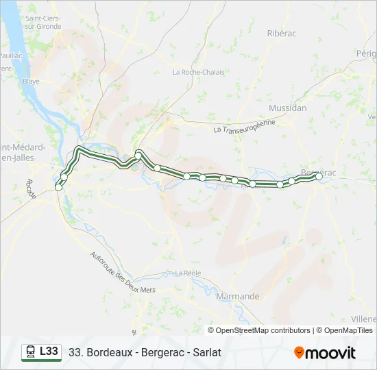 L33 Train Line Map