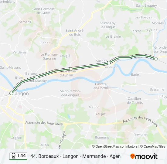 L44 Train Line Map
