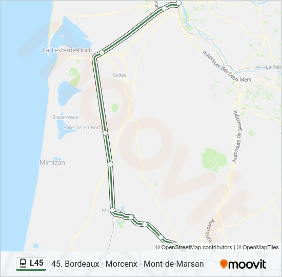 L45 Train Line Map