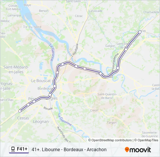 F41+ Train Line Map