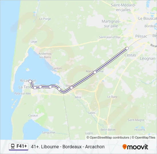 F41+ Train Line Map