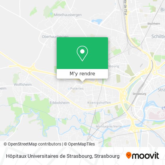Hôpitaux Universitaires de Strasbourg plan