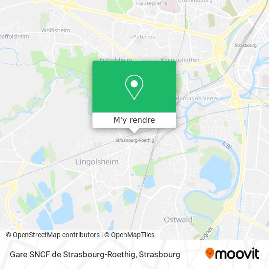 Gare SNCF de Strasbourg-Roethig plan