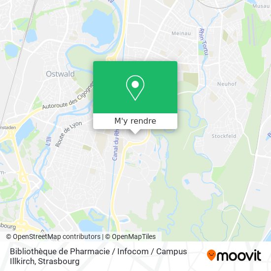 Bibliothèque de Pharmacie / Infocom / Campus Illkirch plan