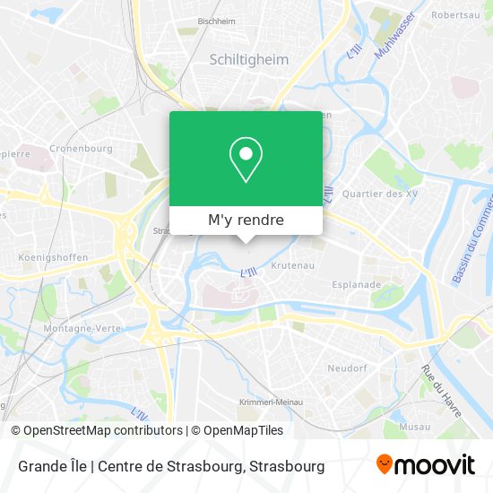 Grande Île | Centre de Strasbourg plan