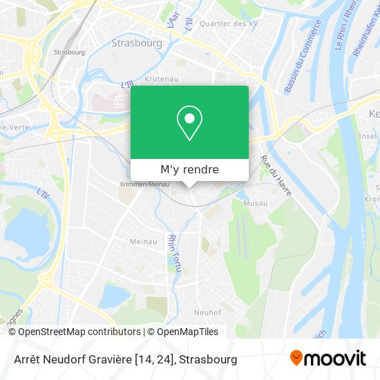 Arrêt Neudorf Gravière [14, 24] plan