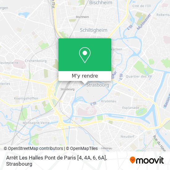 Arrêt Les Halles Pont de Paris [4, 4A, 6, 6A] plan