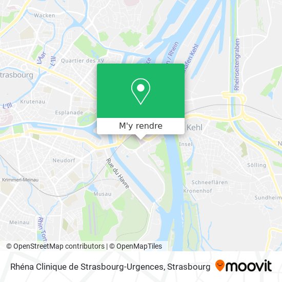 Rhéna Clinique de Strasbourg-Urgences plan