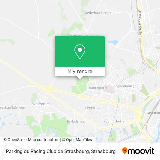 Parking du Racing Club de Strasbourg plan