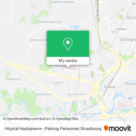 Hôpital Hautepierre - Parking Personnel plan