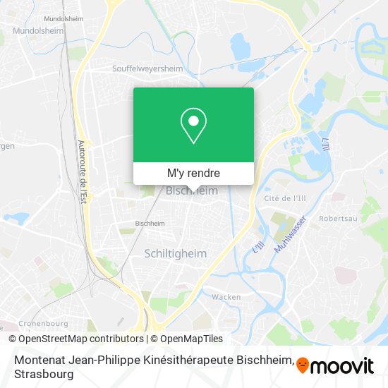 Montenat Jean-Philippe Kinésithérapeute Bischheim plan
