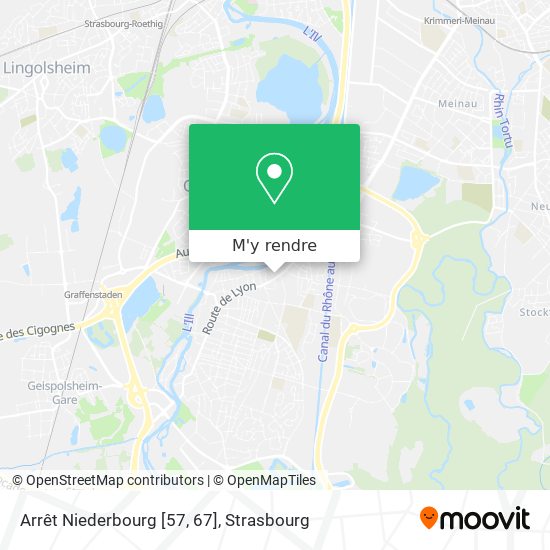 Arrêt Niederbourg [57, 67] plan