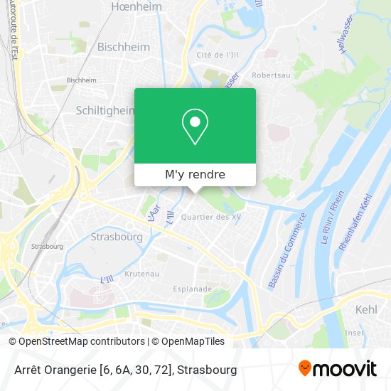 Arrêt Orangerie [6, 6A, 30, 72] plan