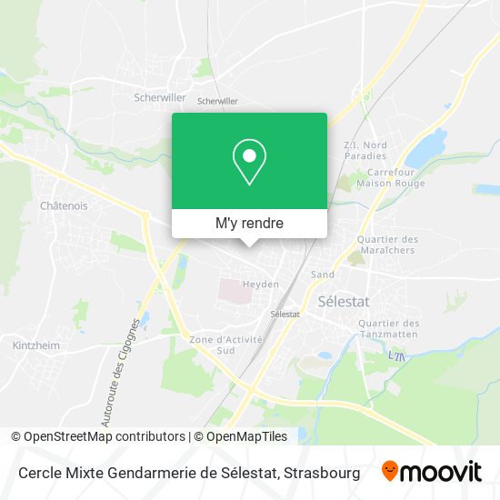 Cercle Mixte Gendarmerie de Sélestat plan