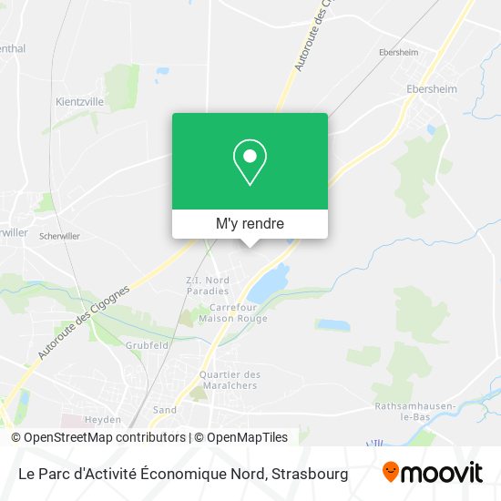 Le Parc d'Activité Économique Nord plan