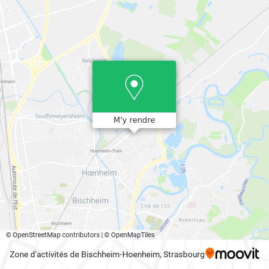 Zone d'activités de Bischheim-Hoenheim plan