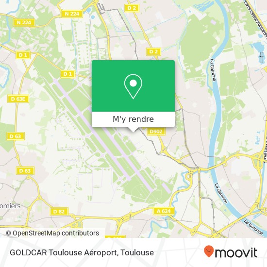 GOLDCAR Toulouse Aéroport plan
