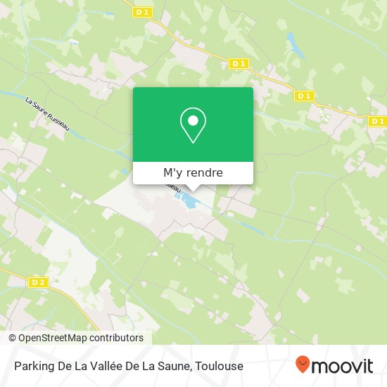 Parking De La Vallée De La Saune plan