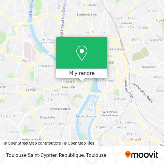 Toulouse Saint-Cyprien Republique plan
