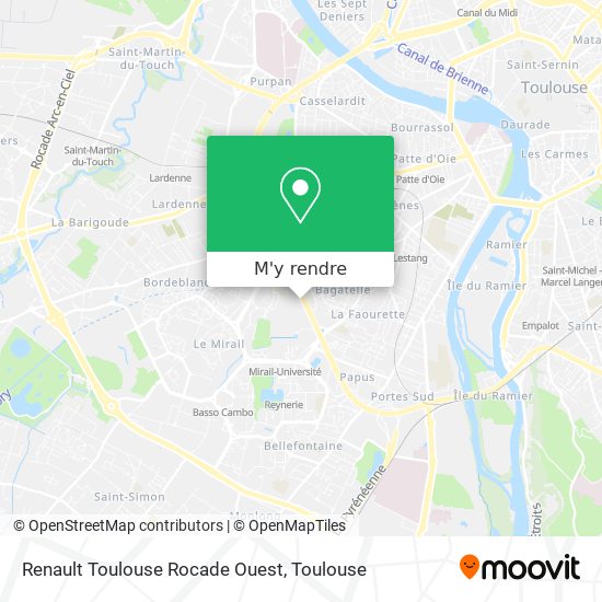 Renault Toulouse Rocade Ouest plan