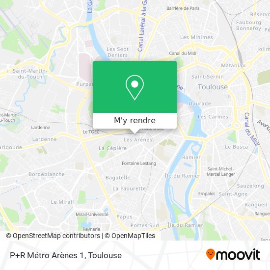 P+R Métro Arènes 1 plan