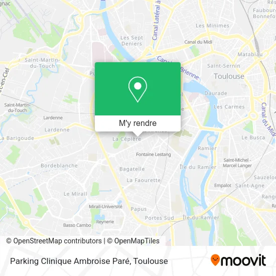 Parking Clinique Ambroise Paré plan