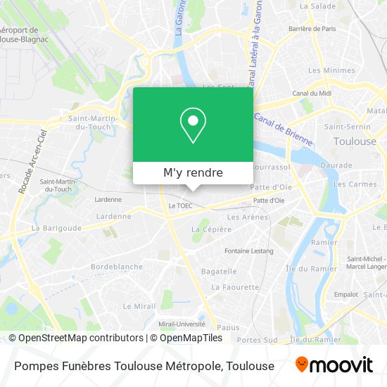 Pompes Funèbres Toulouse Métropole plan