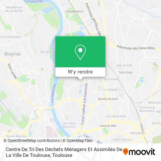Centre De Tri Des Déchets Ménagers Et Assimilés De La Ville De Toulouse plan