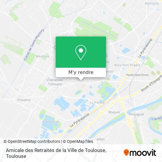 Amicale des Retraités de la Ville de Toulouse plan