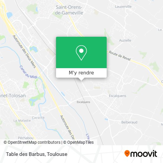 Table des Barbus plan