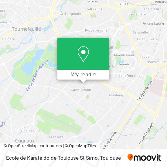 Ecole de Karate do de Toulouse St Simo plan