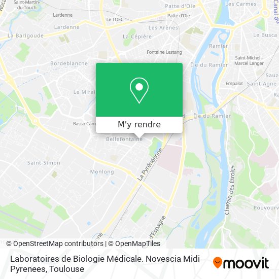 Laboratoires de Biologie Médicale. Novescia Midi Pyrenees plan