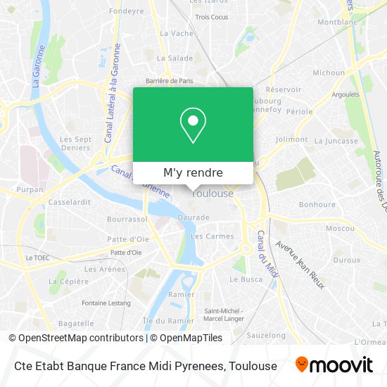 Cte Etabt Banque France Midi Pyrenees plan