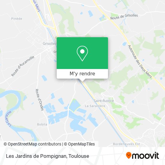 Les Jardins de Pompignan plan