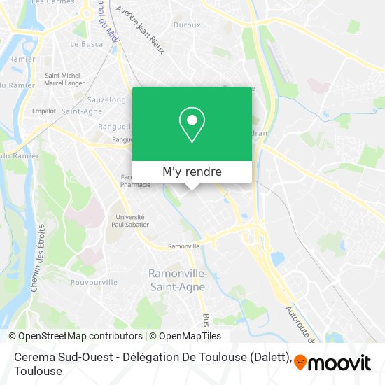 Cerema Sud-Ouest - Délégation De Toulouse (Dalett) plan