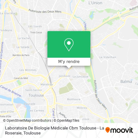 Laboratoire De Biologie Médicale Cbm Toulouse - La Roseraie plan