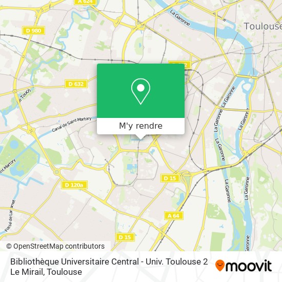 Bibliothèque Universitaire Central - Univ. Toulouse 2 Le Mirail plan