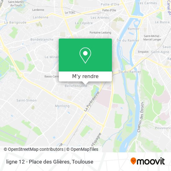 ligne 12 - Place des Glières plan