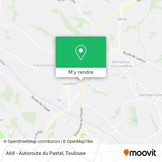 A68 - Autoroute du Pastel plan