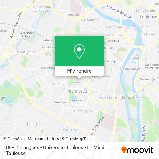 UFR de langues - Université Toulouse Le Mirail plan